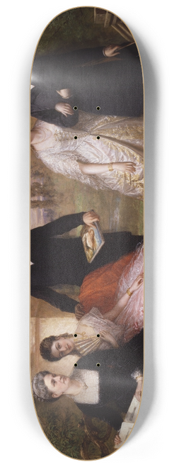 Daniel Huntington - The Field Family in a Garden 8.25 inch art skate deck