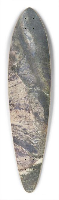 Rudolf von Alt - Altaussee Lake and Face of Mount Trissel 39.3 inch art pintail longboard deck