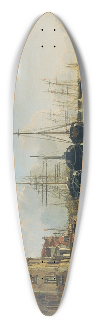 Rudolf von Alt - Ansicht der Strada Nuova gegen die Giardini Pubblici in Venedig 39.3 inch art pintail longboard deck