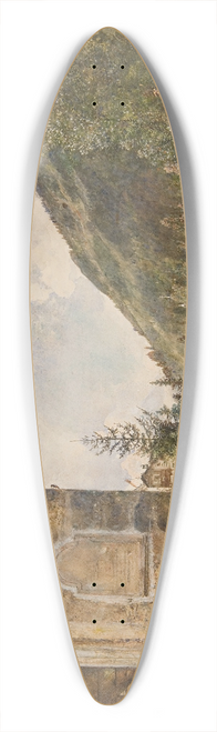 Rudolf von Alt - Der Friedhof in Gastein 39.3 inch art pintail longboard deck