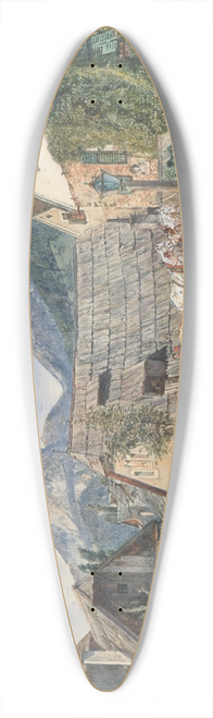 Rudolf von Alt - Late Summer in Liezen 39.3 inch art pintail longboard deck
