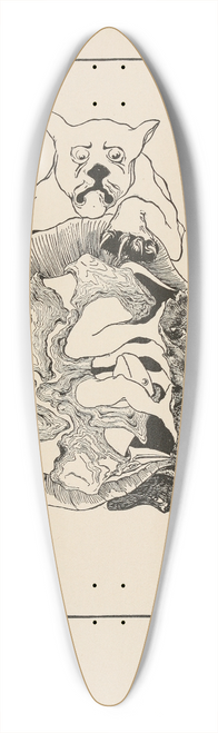 Rudyard Kipling - The Jaguar, the Hedgehog, the Tortoise and the Armadillo all in a heap 39.3 inch art pintail longboard deck