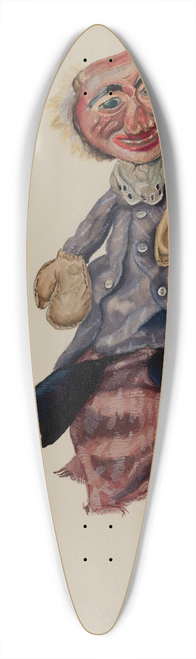 Ruth Abrams - Punch Boxer with Blue Coat 39.3 inch art pintail longboard deck
