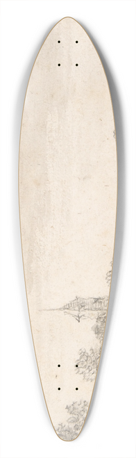 Salomon van Ruysdael - Landscape with Two Figures Conversing 39.3 inch art pintail longboard deck