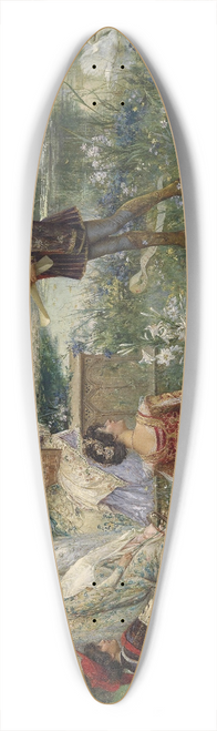 Salvatore Postiglione - Motiv aus dem Decamerone 39.3 inch art pintail longboard deck