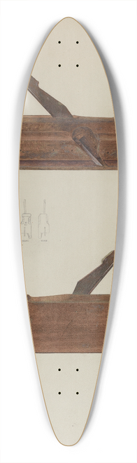 Samuel Faigin - Rabbet Plane 39.3 inch art pintail longboard deck