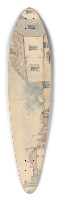 Samuel Howitt - A Coach and Four Passing Through Chippenham, Wiltshire 39.3 inch art pintail longboard deck