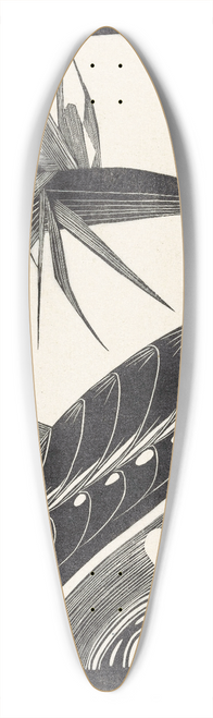 Samuel Jessurun de Mesquita - Uitgebloeide strelitzia 39.3 inch art pintail longboard deck