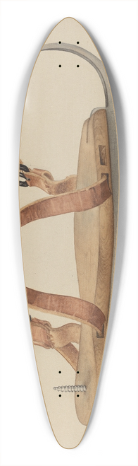 Samuel O. Klein - Ice Skate 39.3 inch art pintail longboard deck