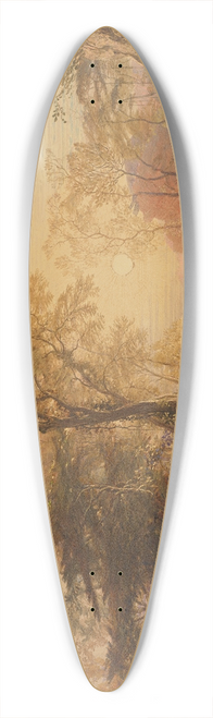Samuel Palmer - Sir Guyon with the Palmer Attending, Tempted by Phaedria to Land upon the Enchanted Islands 39.3 inch art pintail longboard deck