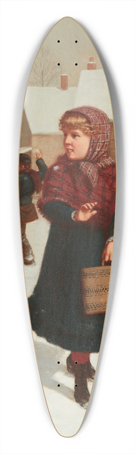 Samuel S. Carr - School Days 39.3 inch art pintail longboard deck