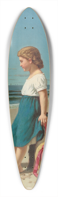 Samuel S. Carr - Young Girl At The Seashore 39.3 inch art pintail longboard deck