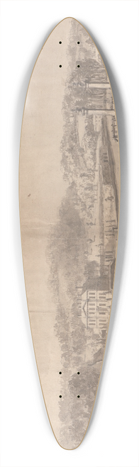 Samuel Scott - A View of the Estate at Esholt Hall, Yorkshire 39.3 inch art pintail longboard deck