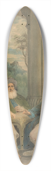 Samuel Shelley - Prince Rasselas and His Sister Conversing in Their Summer Palace on the Banks of the Nile 39.3 inch art pintail longboard deck