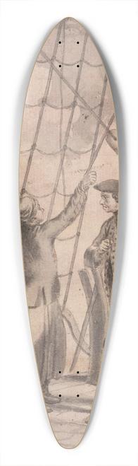 Samuel Wale - The Murder of Kenith Hossack by Captain Lowry 39.3 inch art pintail longboard deck
