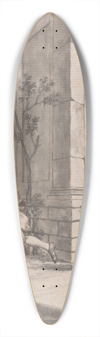 Samuel Wale - The Pursuit (Probably a Design for The Tyburn Chronicle) 39.3 inch art pintail longboard deck