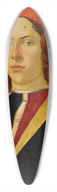 Sandro Botticelli - Portrait of a young man 39.3 inch art pintail longboard deck