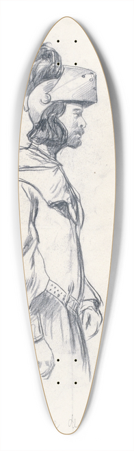 Santiago Rusiol - Conde de Cabra. Sr. Garro 39.3 inch art pintail longboard deck