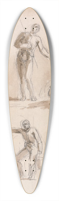 Sawrey Gilpin - Studies of figures in several different positions 39.3 inch art pintail longboard deck