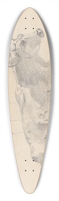 Sawrey Gilpin - Study of a cow lying down, and facing right 39.3 inch art pintail longboard deck
