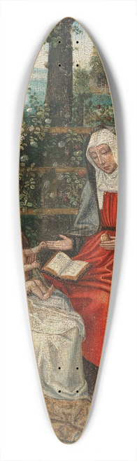 School Of Antwerp - The Virgin and Child with Saint Anne in an enclosed garden, with Joachim and Joseph beyond 39.3 inch art pintail longboard deck
