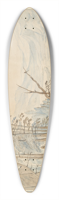 School of Jan Brueghel the Elder - View in a Valley from the Edge of a MountainRoad 39.3 inch art pintail longboard deck