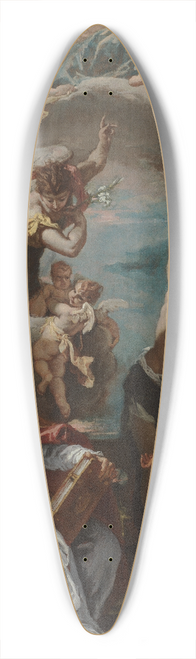 Sebastiano Ricci - Glory of the Virgin with the Archangel Gabriel and Saints Eusebius, Roch, and Sebastian 39.3 inch art pintail longboard deck