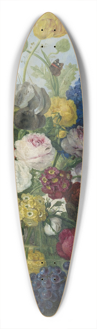 Sebastian Wegmayr - Bouquet of flowers and a nest 39.3 inch art pintail longboard deck