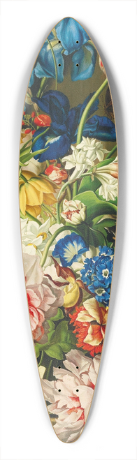 Sebastian Wegmayr - Bouquet of flowers with butterflies 39.3 inch art pintail longboard deck