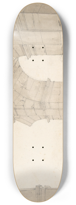 Danil Dupr - View of the Baths of Caracalla in Rome 8.25 inch art skate deck