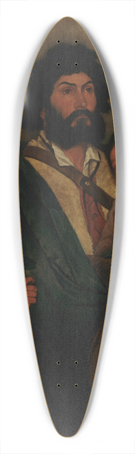 Severin Falkman - A Father With His Two Childen From Subiaco 39.3 inch art pintail longboard deck