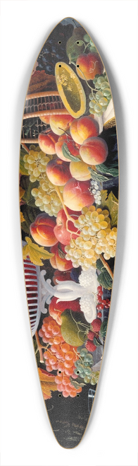 Severin Roesen - Fruit Still Life in a Landscape 39.3 inch art pintail longboard deck