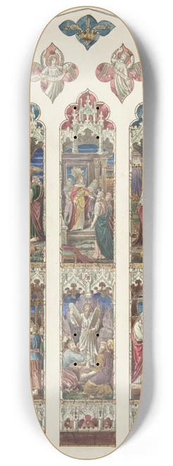 Dante Gabriel Rossetti - Design for Old Testament Window 8.25 inch art skate deck