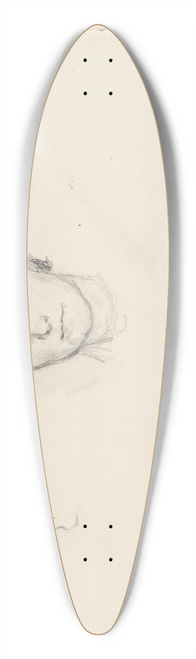 Signe Scheel - Ingrid Dahl; profile sketch 39.3 inch art pintail longboard deck