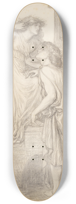 Dante Gabriel Rossetti - Mary Magdalene at the Door of Simon the Pharisee  Compositional Study 8.25 inch art skate deck