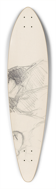 Signe Scheel - Kvinneportrett; studie av hode 39.3 inch art pintail longboard deck
