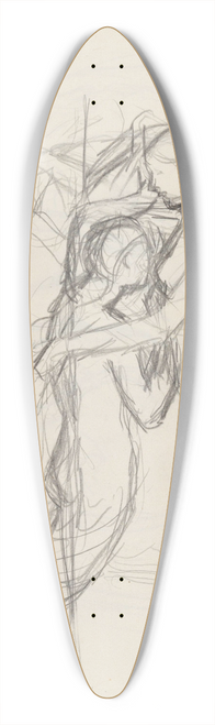 Signe Scheel - Triton og kvinne med vinger 39.3 inch art pintail longboard deck