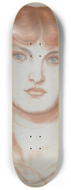 Dante Gabriel Rossetti - Study Of Alexa Wilding For Regina Cordium 8.25 inch art skate deck