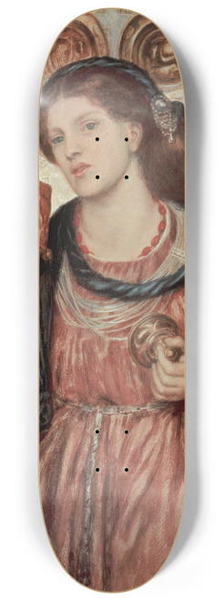 Dante Gabriel Rossetti - The Loving Cup (watercolour 3) 8.25 inch art skate deck