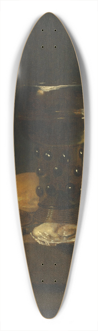 Simon Luttichuys - A prunted roemer of sweet wine and red wine in a faon-de-Venise glass, with oysters in an overturned dish and bread, on a ledge 39.3 inch art pintail longboard deck