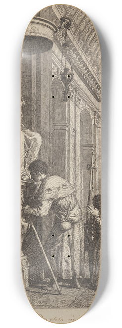 David Allan - Pilgrims Paying Their Devotion in St. Peters at Rome 8.25 inch art skate deck