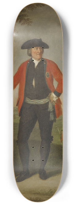 David Allan - William Inglis, c 1712  1792. Surgeon and Captain of the Honourable Company of Edinburgh Golfers 8.25 inch art skate deck