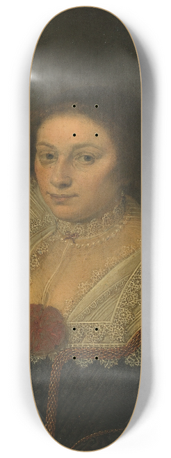 David Bailly - Portrait of Aertje Witsen (1599-1652) 8.25 inch art skate deck