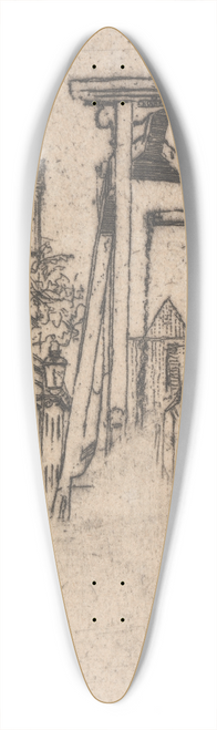 Sir Frank Short - Kwakelburg, Edam 39.3 inch art pintail longboard deck
