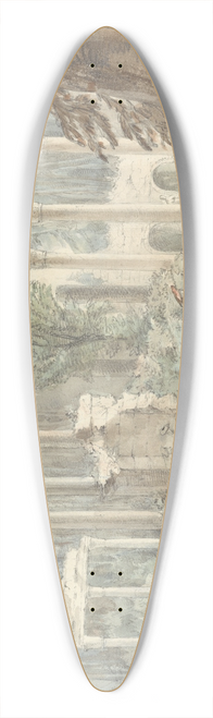 Sir George Hayter - The Ruins from Leptis Magna as they Appeared in the Royal Park at Virginia Water 39.3 inch art pintail longboard deck