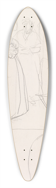 Sir John Everett Millais - Christina Rossettis Maude Clare  Figure and Head Studies 39.3 inch art pintail longboard deck