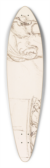 Sir John Everett Millais - Effie Ruskin wearing a Dress decorated with natural Ornament 39.3 inch art pintail longboard deck