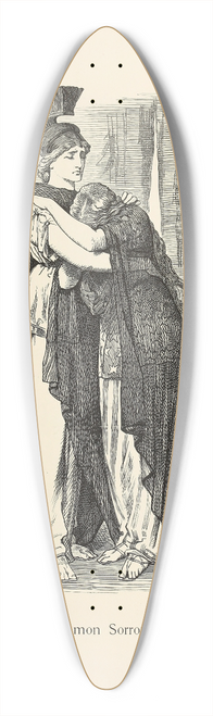 Sir John Tenniel - A Common Sorrow 39.3 inch art pintail longboard deck