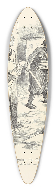 Sir John Tenniel - Against the Grain 39.3 inch art pintail longboard deck