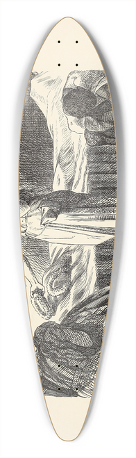 Sir John Tenniel - Britannia Sympathises with Columbia 39.3 inch art pintail longboard deck